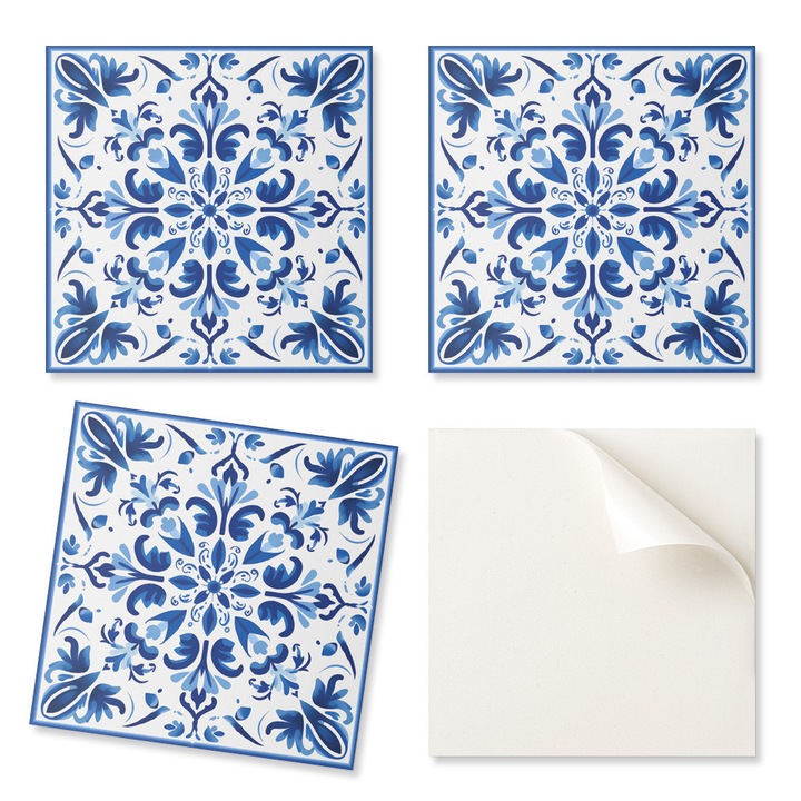 Coloray Dekoratív panelek, virágmintás, 4 darab, 50x50cm, nedvességálló, intenzív színek