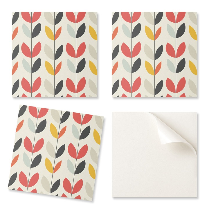 Coloray dekorációs panelek, 4 darab, 50x50cm, többszínű, nedvességálló