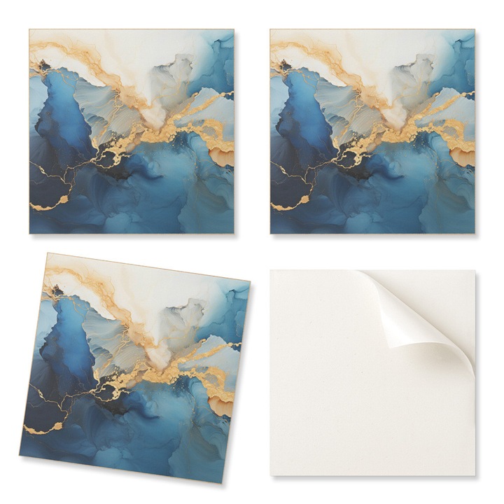 Coloray Dekoratív csempe szett, absztrakt hullám minta, 20x20cm, 20 darab, nedvességálló