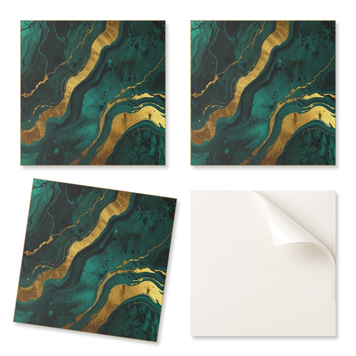 Set 4 Placi Vinilice Coloray 50x50cm, Rezistente la Umiditate