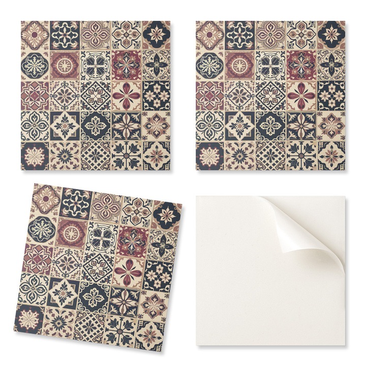 Coloray öntapadós dekoratív lap, 20 db-os készlet, 20x20 cm, többszínű, vastagság 1,6 mm