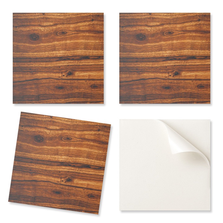 Set 20 Placi Decorative Autoadezive Coloray, PVC, 20x20cm, Rezistente la Umiditate, Culori Netezite