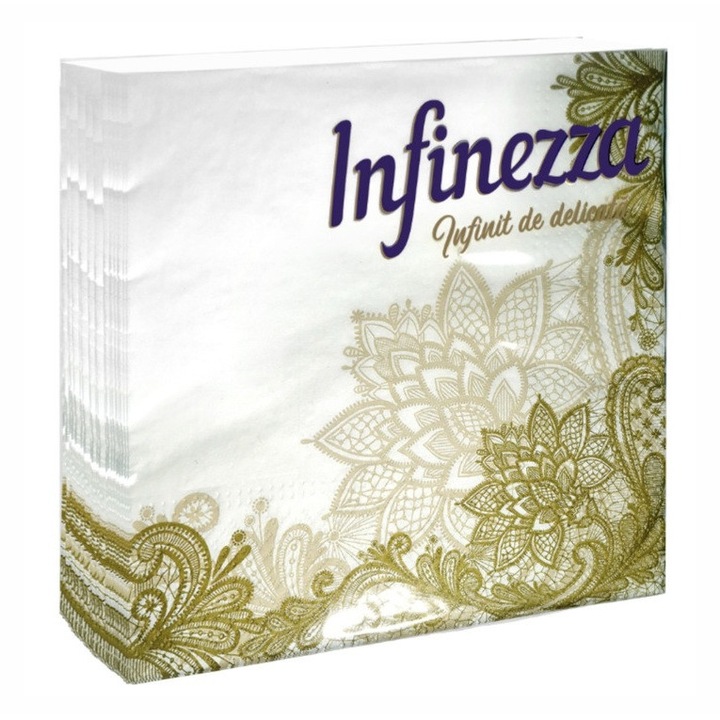 Servetele masa Infinezza, Royal Gold, 33x33cm, 3 straturi, 20 bucati/set