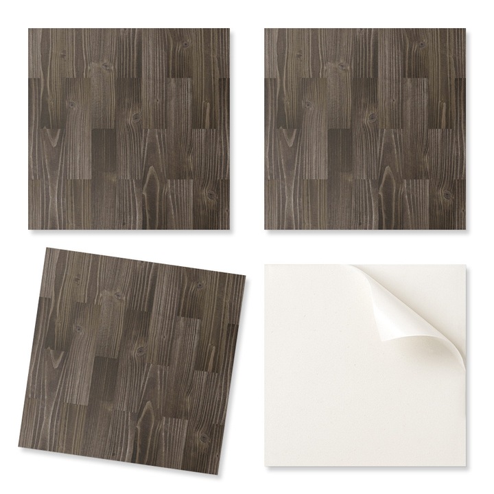 Coloray dekoratív csempekészlet, fa mintás, 20x20cm, 20 darab, nedvességálló