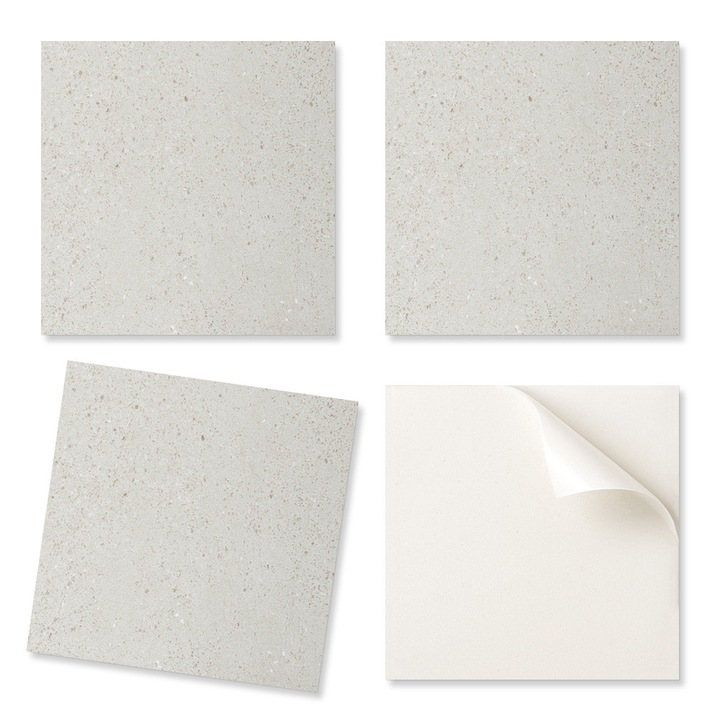 Комплект декоративни стикери Coloray, винилови плочки с принт камък, 30x30 см, 9 броя