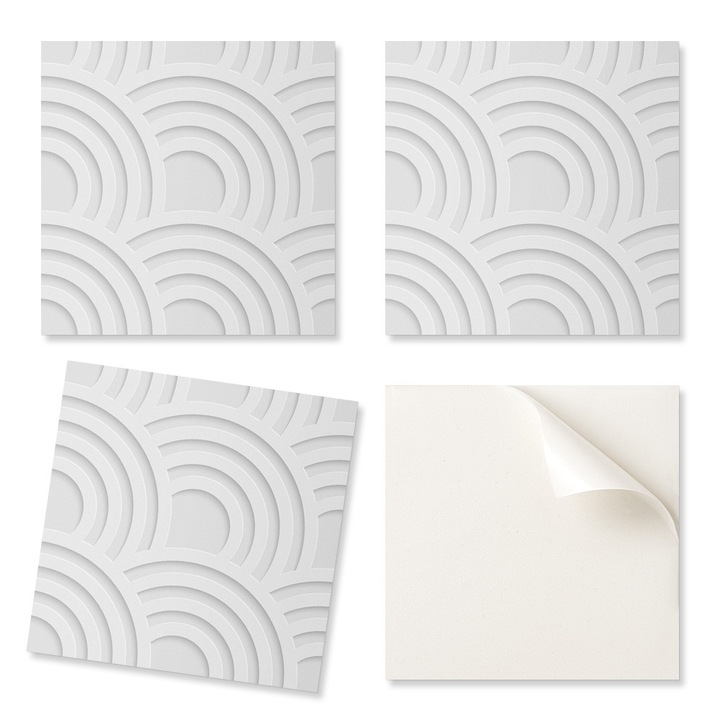 Coloray dekorációs panelek, 4 darab, 50x50cm, PVC, nedvességálló