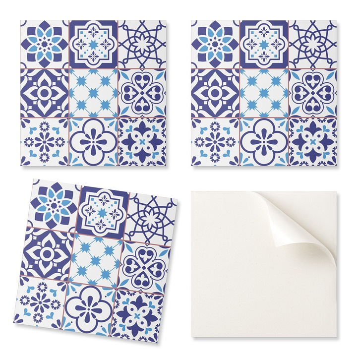 Set 4 Placi decorative Coloray 50x50cm, Motive Geometrice, Rezistente la Umiditate