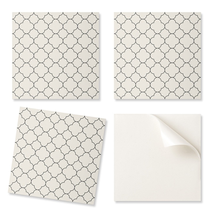 Coloray dekoratív matrica szett, 4 darab, 50x50cm, virágminta, nedvességálló