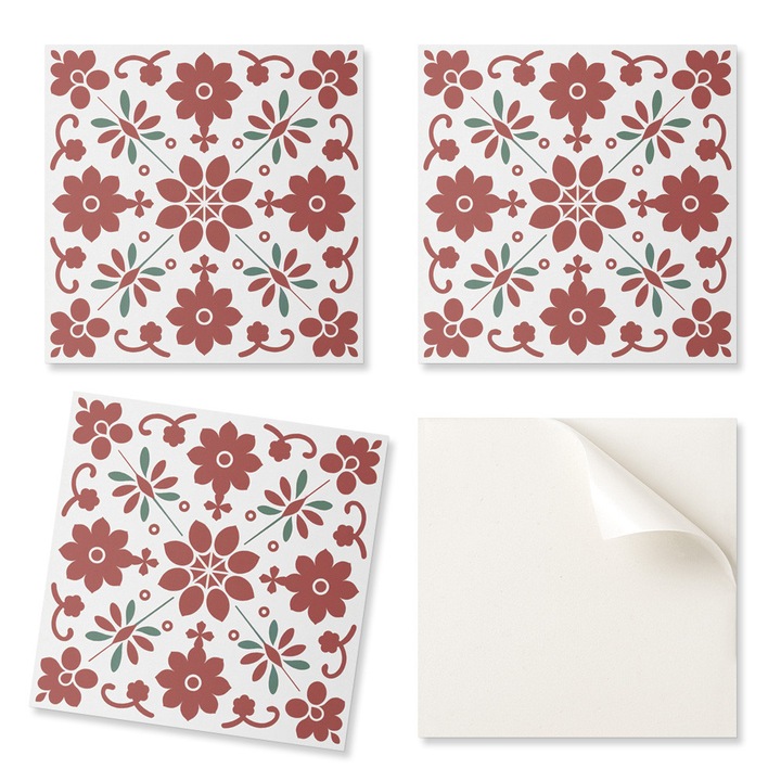 Díszítőlemezek, Coloray, 50x50cm, PVC, Virágos