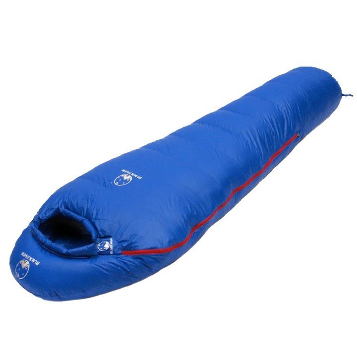 Sac de dormit700g puf / pana la -5° - BS-700 Albastru Fermoar pe partea stanga