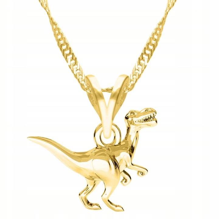 Colier Larezo, dinozaur, argint 925, lungime 52cm + 3cm, design elegant