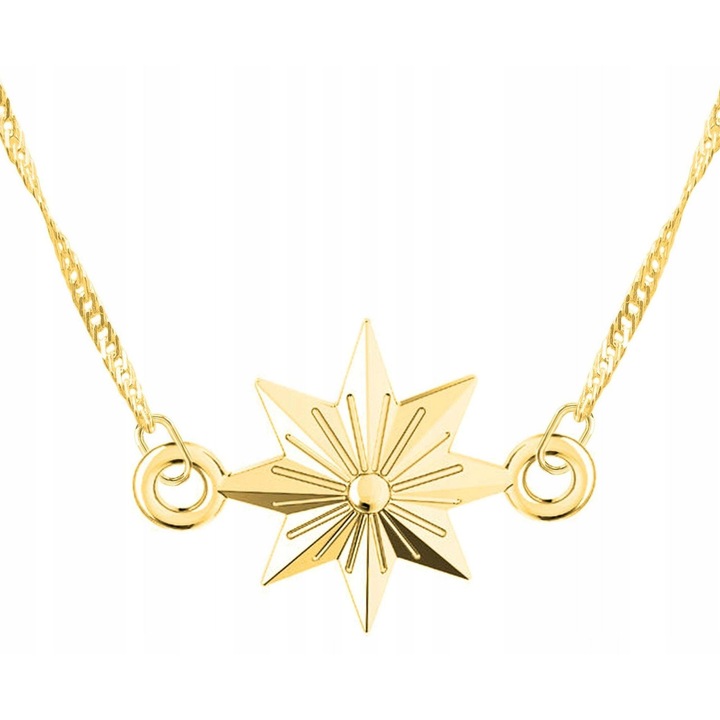 Colier Larezo, argint 925, placat cu aur 585, 42cm + 3cm