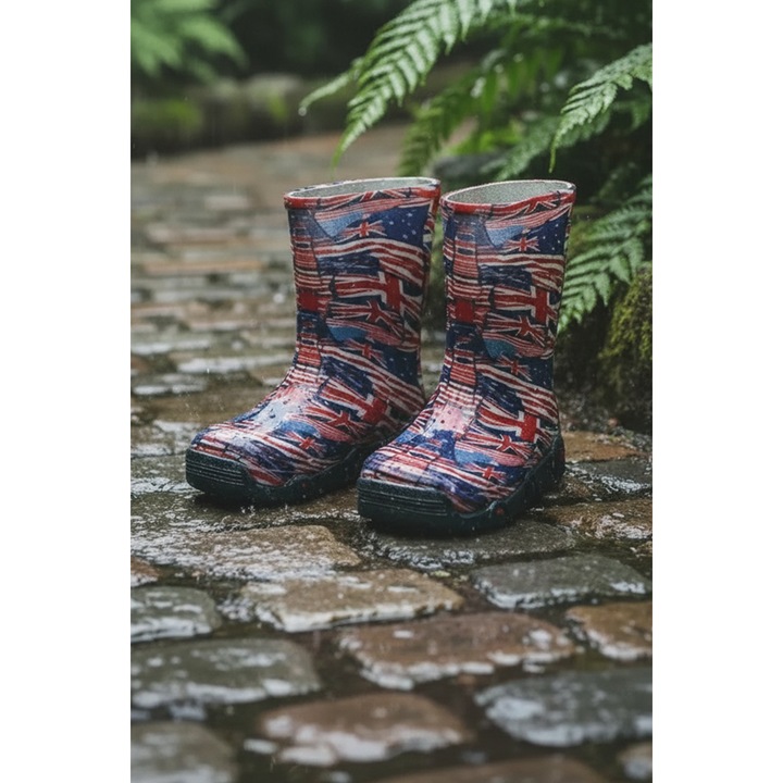 Cizme copii Zetpol, bleumarin, cauciuc, mărime 25-26 EU