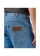 Blugi Barbati, Wrangler, Frontier, Straight Fit, Talie Medie, Fermoar, Lungi, 5 Buzunare, Bumbac, W34-L32 US, Albastru