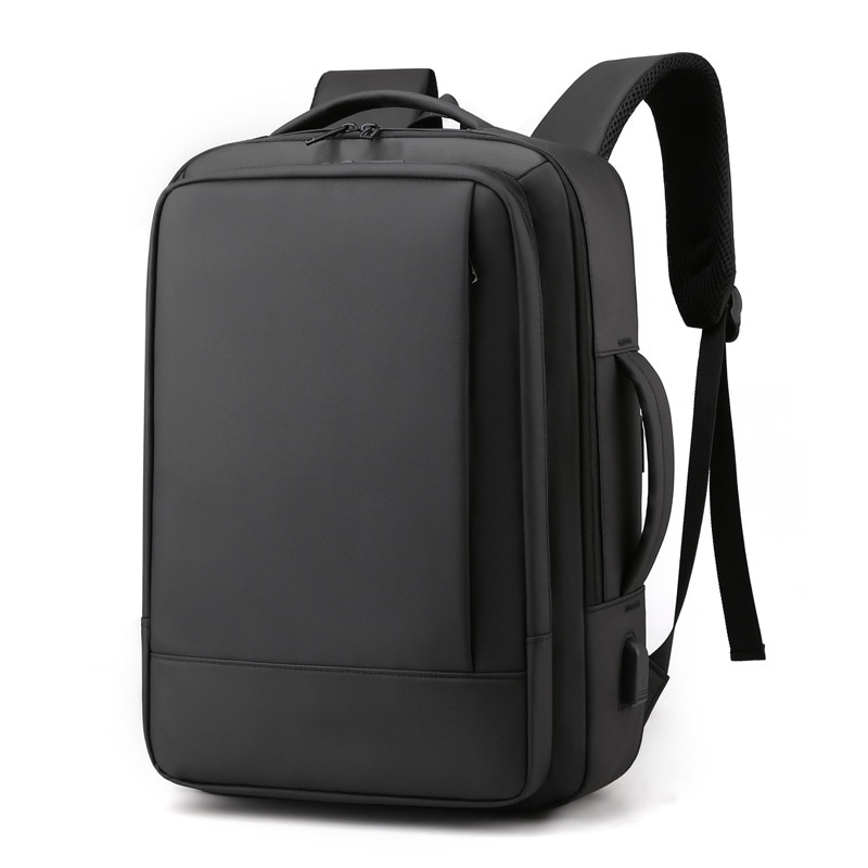 Rucsac extensibil laptop, Cracos, 40x30x20, multiple compartimente, port USB, maner lateral