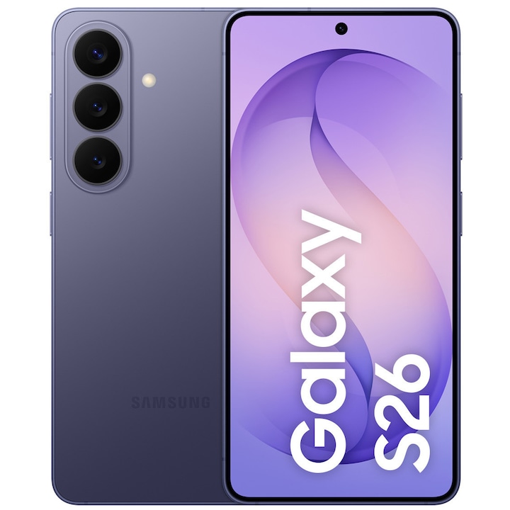 Смартфон Samsung Galaxy S26, Dual SIM, 12GB RAM, 256GB, 5G, Cobalt Violet