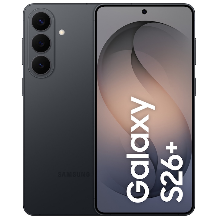 Смартфон Samsung Galaxy S26+, Dual SIM, 12GB RAM, 256GB, 5G, Black