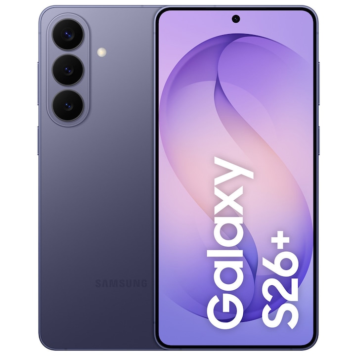 Смартфон Samsung Galaxy S26+, Dual SIM, 12GB RAM, 256GB, 5G, Cobalt Violet