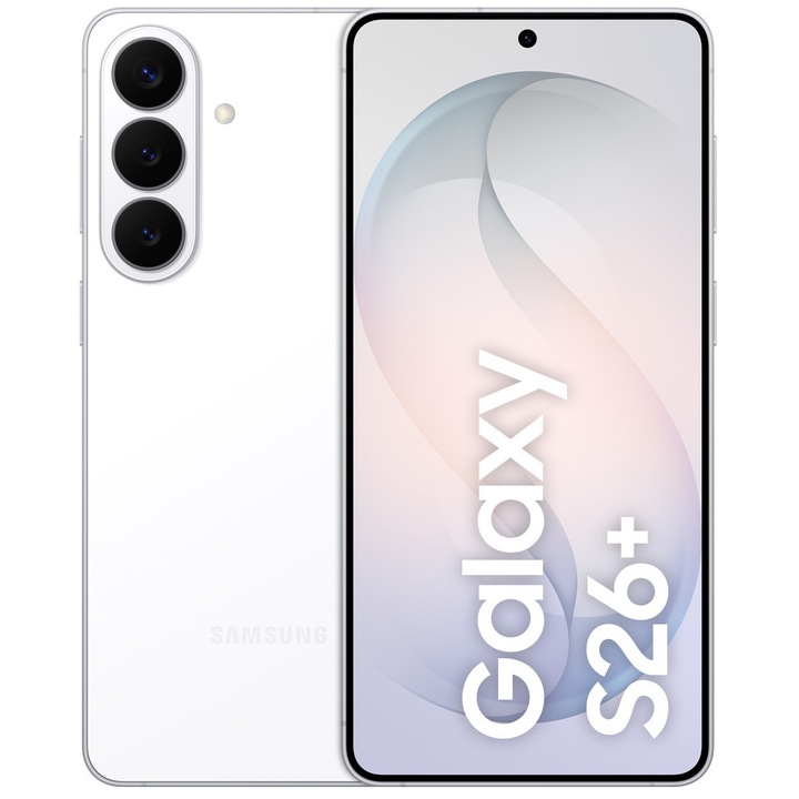 Смартфон Samsung Galaxy S26+, Dual SIM, 12GB RAM, 512GB, 5G, White