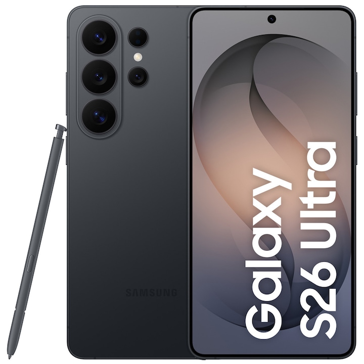 Смартфон Samsung Galaxy S26 Ultra, Dual SIM, 12GB RAM, 256GB, 5G, Black