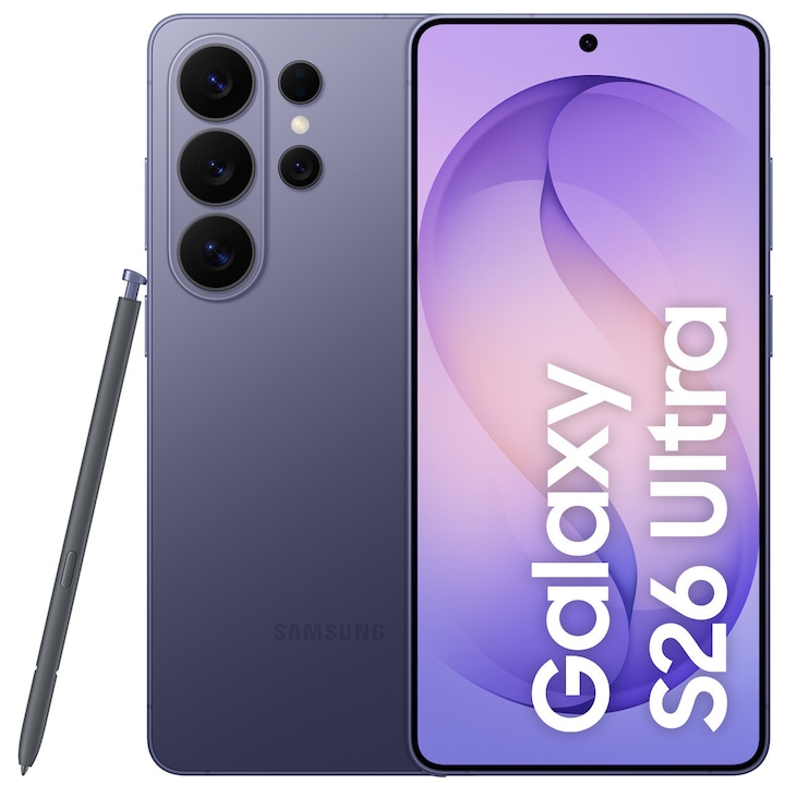Смартфон Samsung Galaxy S26 Ultra, Dual SIM, 12GB RAM, 512GB, 5G, Cobalt Violet