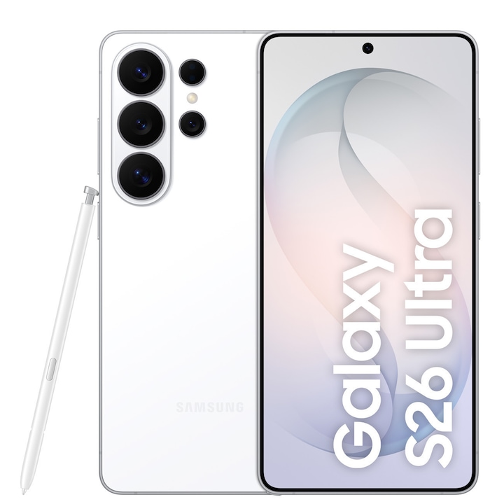 Смартфон Samsung Galaxy S26 Ultra, Dual SIM, 12GB RAM, 512GB, 5G, White