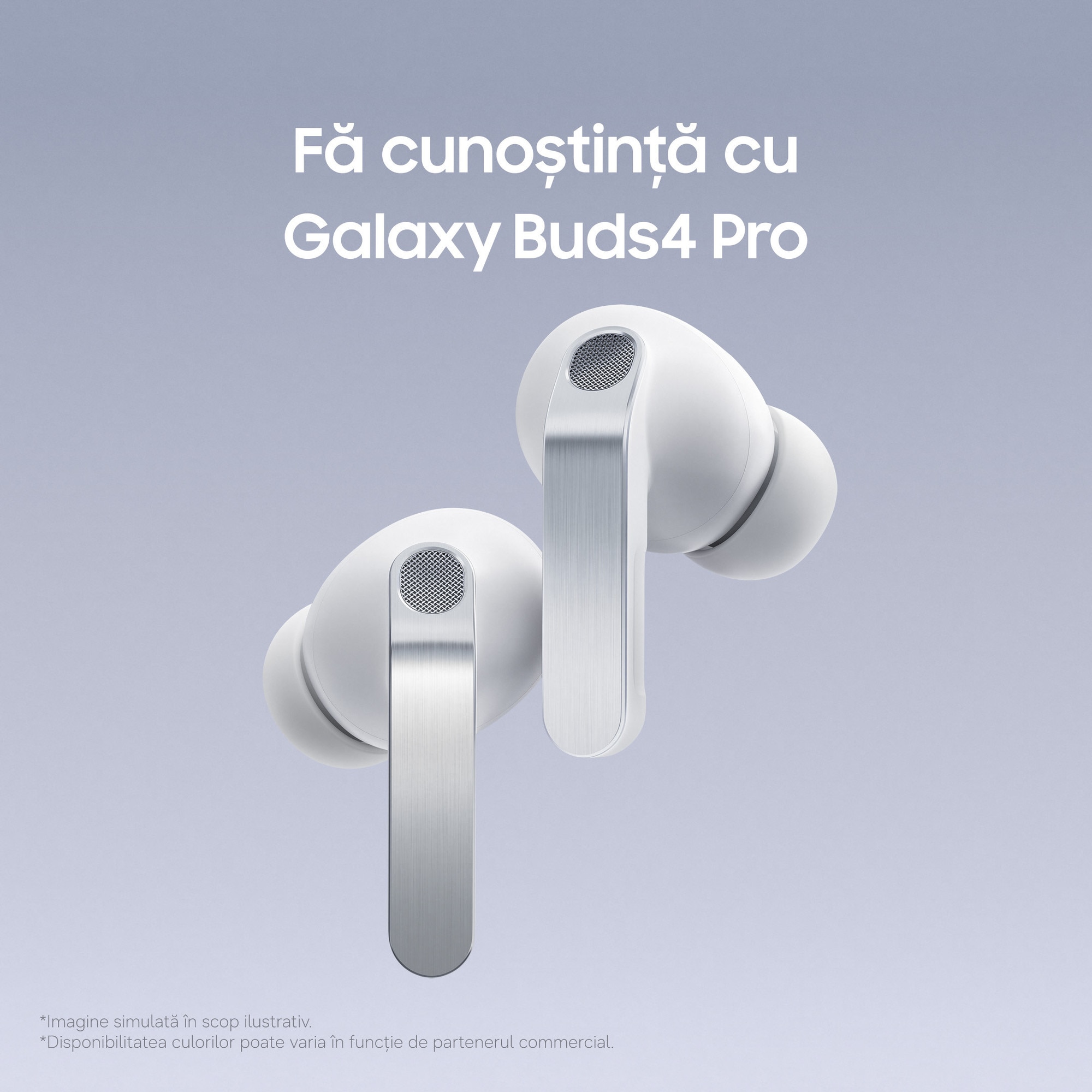 Samsung Galaxy Buds4 Pro ホワイト Casti bluetooth Samsung Galaxy Buds4 Pro, White - eMAG.ro