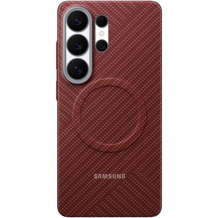 Husa de protectie Samsung pentru Galaxy S26 Ultra, Carbon Magnet, Coralred