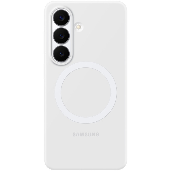 Husa de protectie Samsung pentru Galaxy S26, Silicon Magnet, White
