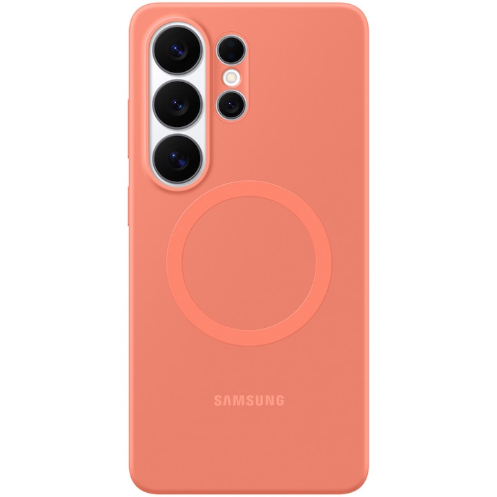 Husa de protectie Samsung pentru Galaxy S26 Ultra, Silicon Magnet, Coralred