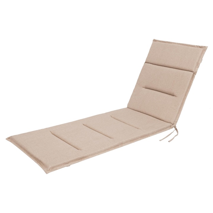 Възглавница за шезлонг "Оливие" Сива на светло райе Оксфорд 185 см x 56 см