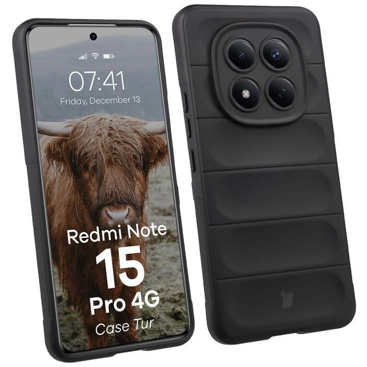 Tok, Bizon Case Tur kompatibilis Xiaomi Redmi Note 15 Pro 4G, fekete