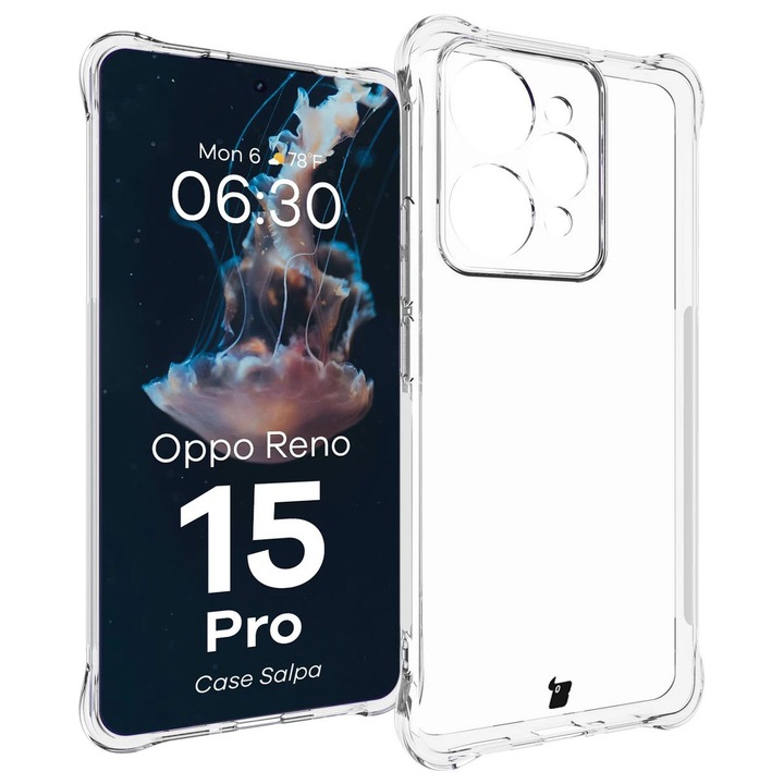 Husa Bizon Case Salpa do Oppo Reno 15 Pro, transparent
