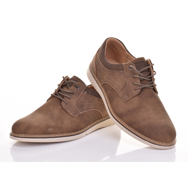 Pantofi barbati Martinus, eleganti, piele ecologica, maro, 42 EU