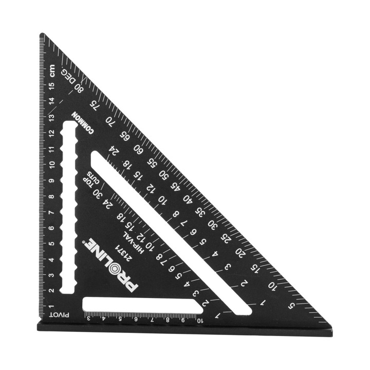 Echer de tâmplărie cu bază, 175 mm, aluminiu, prolin