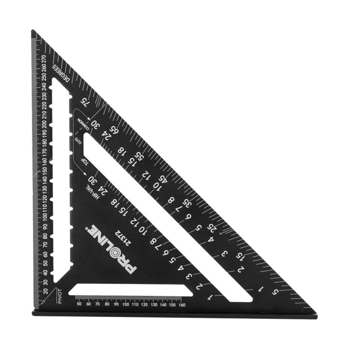 Дърводелски ъгъл с основа, 300 мм, алуминиев, prolin