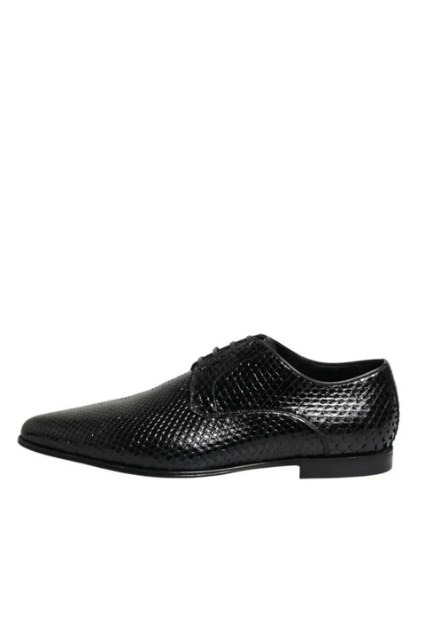 Pantofi Derby, barbati Dolce & Gabbana din piele de piton, Negru