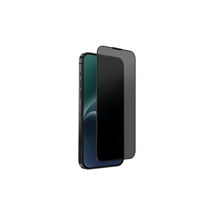 UNIQ Optix Privacy iPhone 15 Plus 6.7" készülékhez / iPhone 14 Pro Max 6.7" készülékhez Privacy védőüveg alkalmazóval