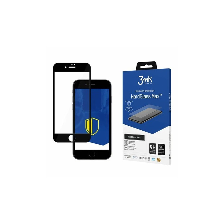 3MK HardGlass Max iPhone 8 Plus készülékhez, FullScreen Glass, fekete
