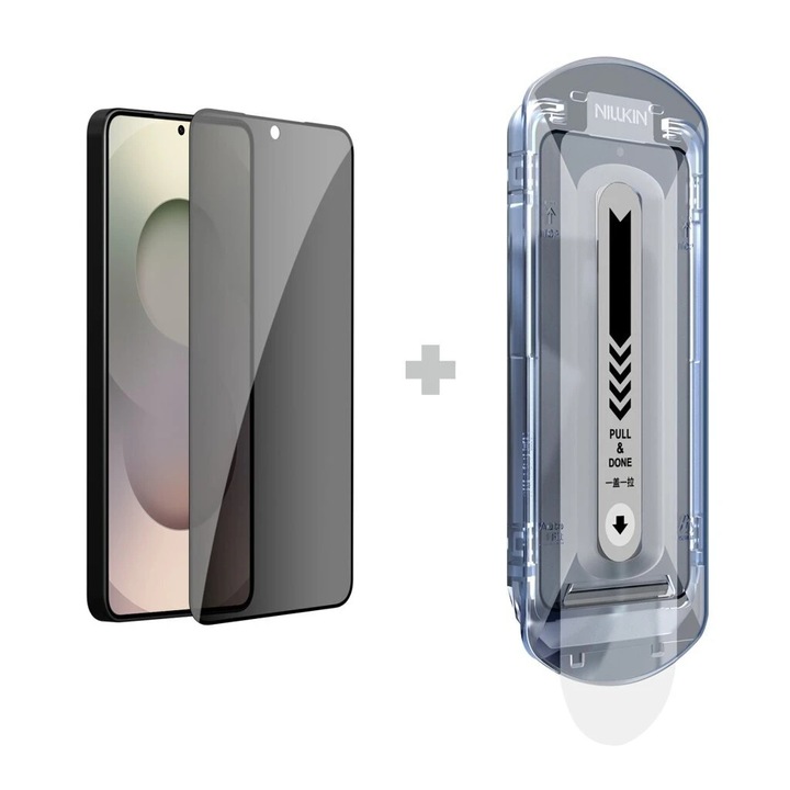 Nillkin edzett üveg kijelzővédő 0.25mm Guardian 2.5D Samsung Galaxy S26 készülékhez fekete applikátorral