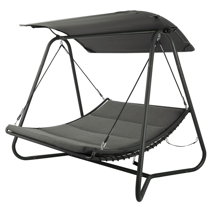Hamac/leagan gradina/terasa, Maison Mex FLOAT, L.216, 5 l.200 H.182 cm, antracit/gri