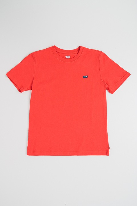 Levi's, Tricou din bumbac cu detaliu logo, Rosu/Bleumarin