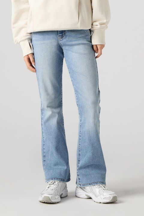 Levi's, Blugi evazati cu talie ajustabila 726™, Albastru deschis melange