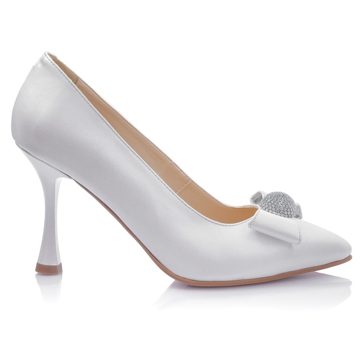 Дамски обувки от естествена кожа - ПЕРЛЕН БЯЛ - A69 AS, Бял