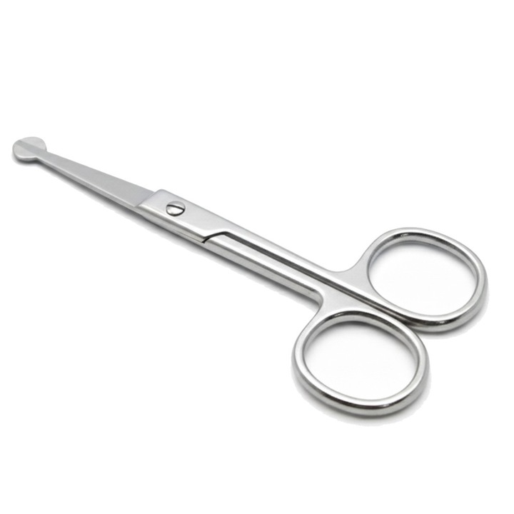 Forfecuta manichiura pentru bebelusi Bocioland, otel inoxidabil, varfuri rotunjite, 12cm