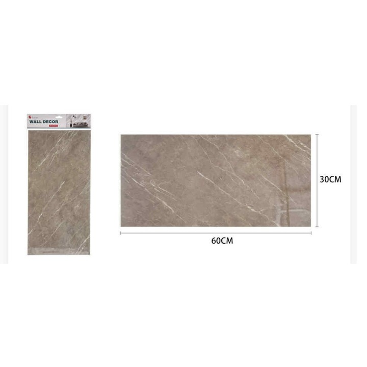 Elegáns Sötétszürke Márványmintás Öntapadós Fali Dekoráció 60cm x 30cm