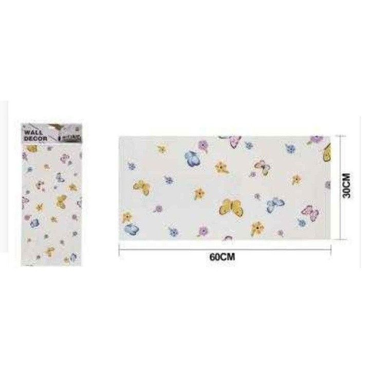 Bájos Pillangómintás Öntapadós Fali Dekoráció 60cm x 30cm