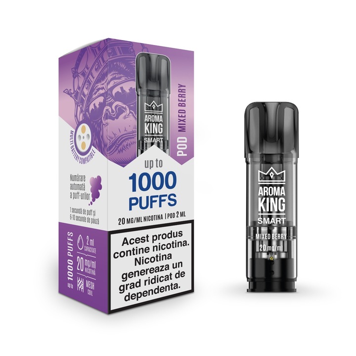 Cartus tigara electronica Aroma King, Mixed Berry, 20 mg, 2 ml, set 1 bucata