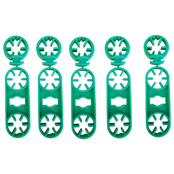 Set 10 suporturi pentru tarusi de plante Gardenline, 10 x 2.5 cm, plastic, verde