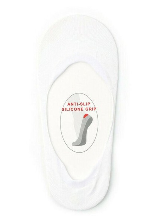 Памучни стелки със силикон на петата Marilyn Cotton Anti-Slip, Бял, 36-40
